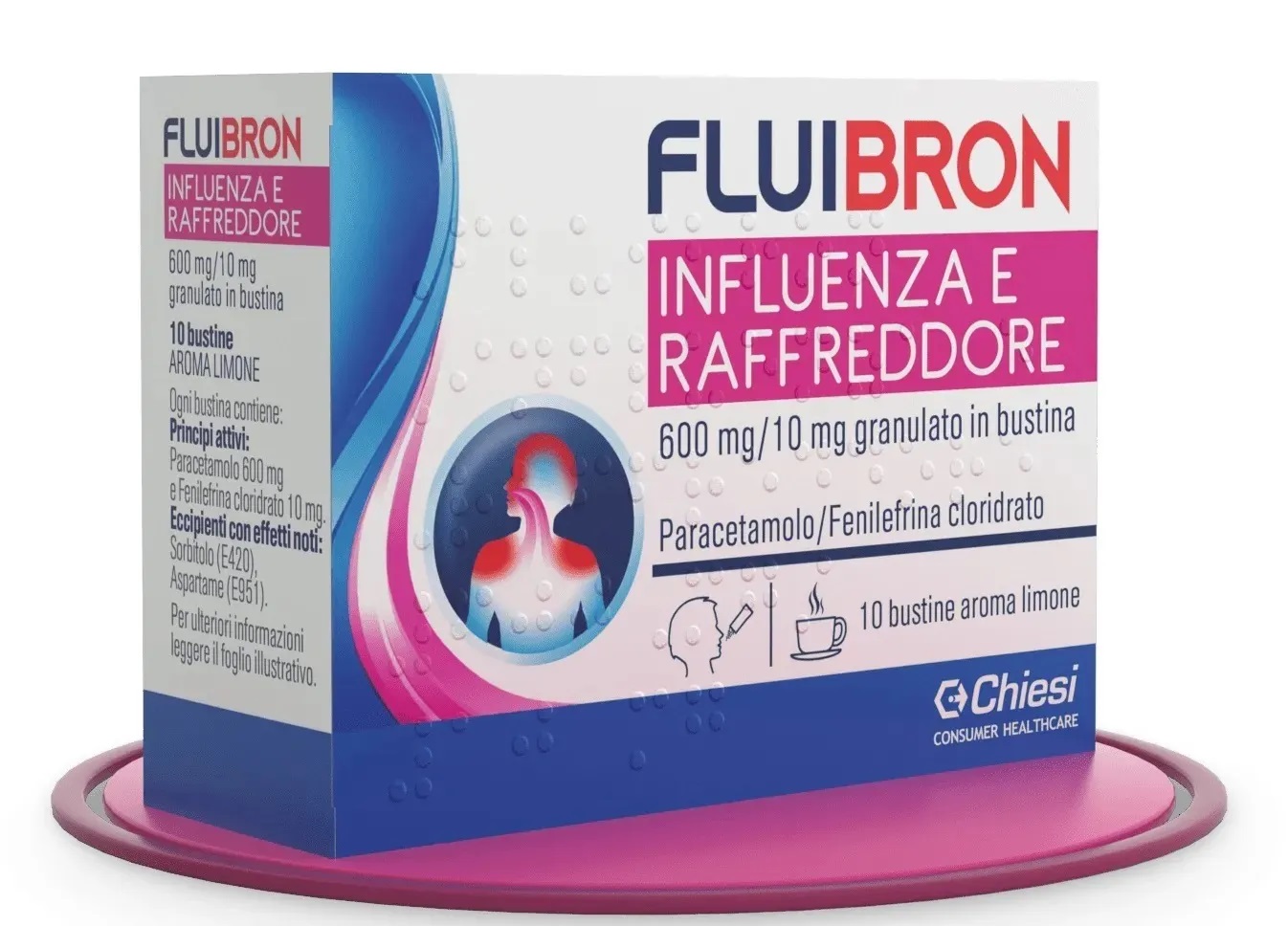 Image of Fluibron Influenza e Raffreddore Chiesi 10 Bustine