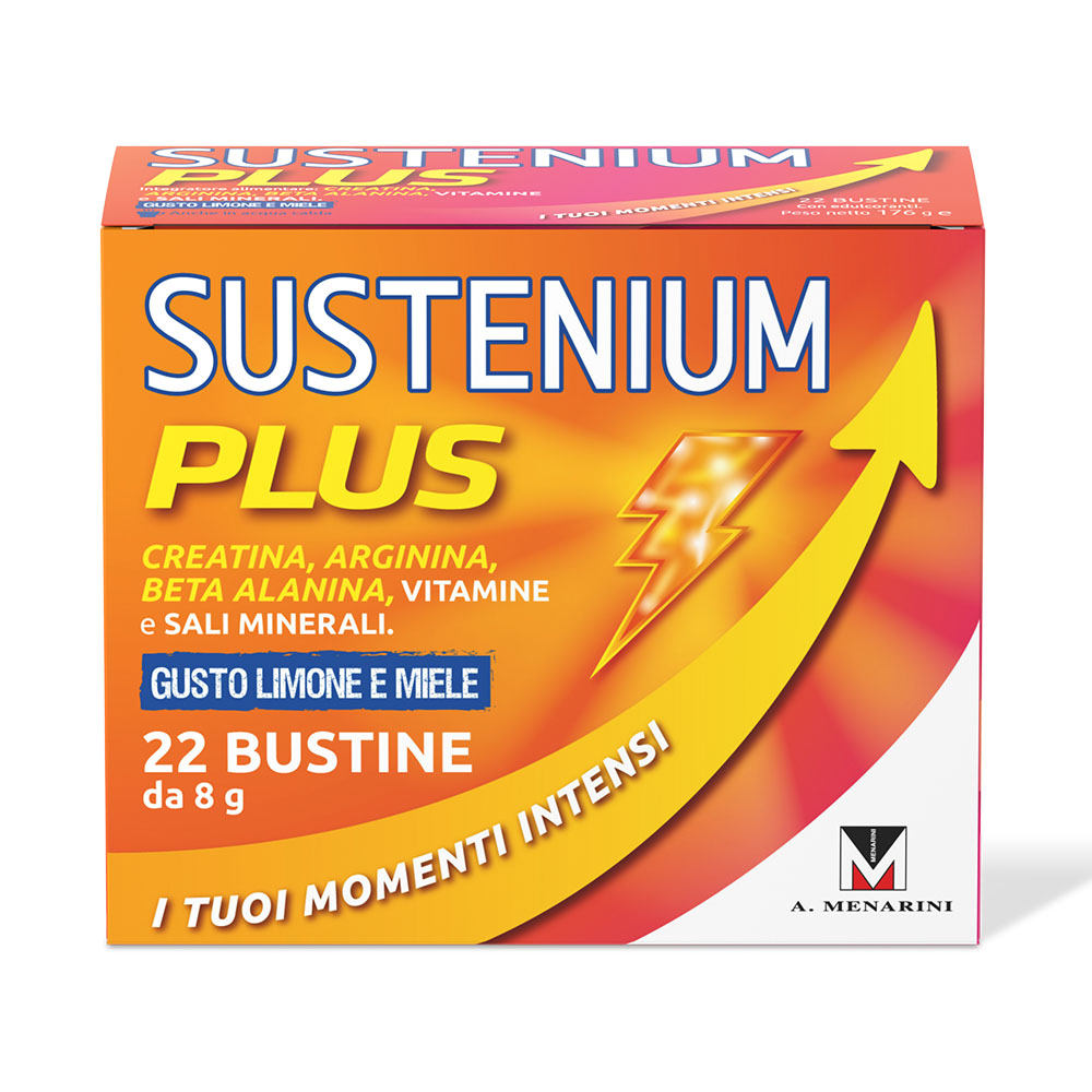 Image of Sustenium Plus Limone Miele A.Menarini 22 Bustine