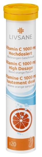 Image of Vitamin C 1000mg Livsane 20 Compresse Effervescenti033