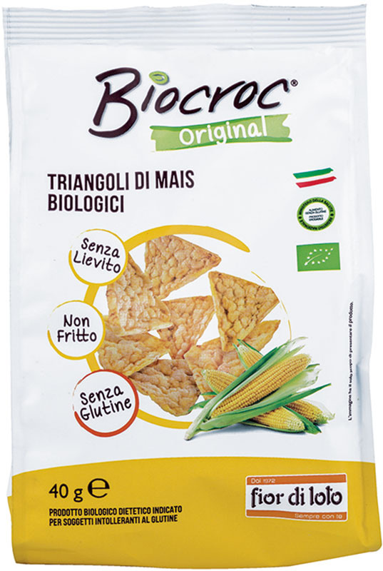 Image of Biocroc Original Triangoli Di Mais Fior Di Loto 50g