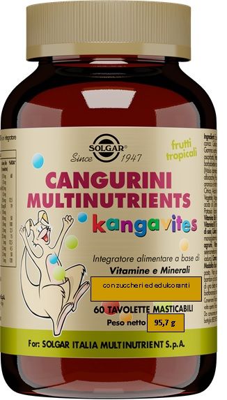 Image of Cangurini Multinutrients Frutti Tropicali Solgar 60 Tavolette Masticabili033