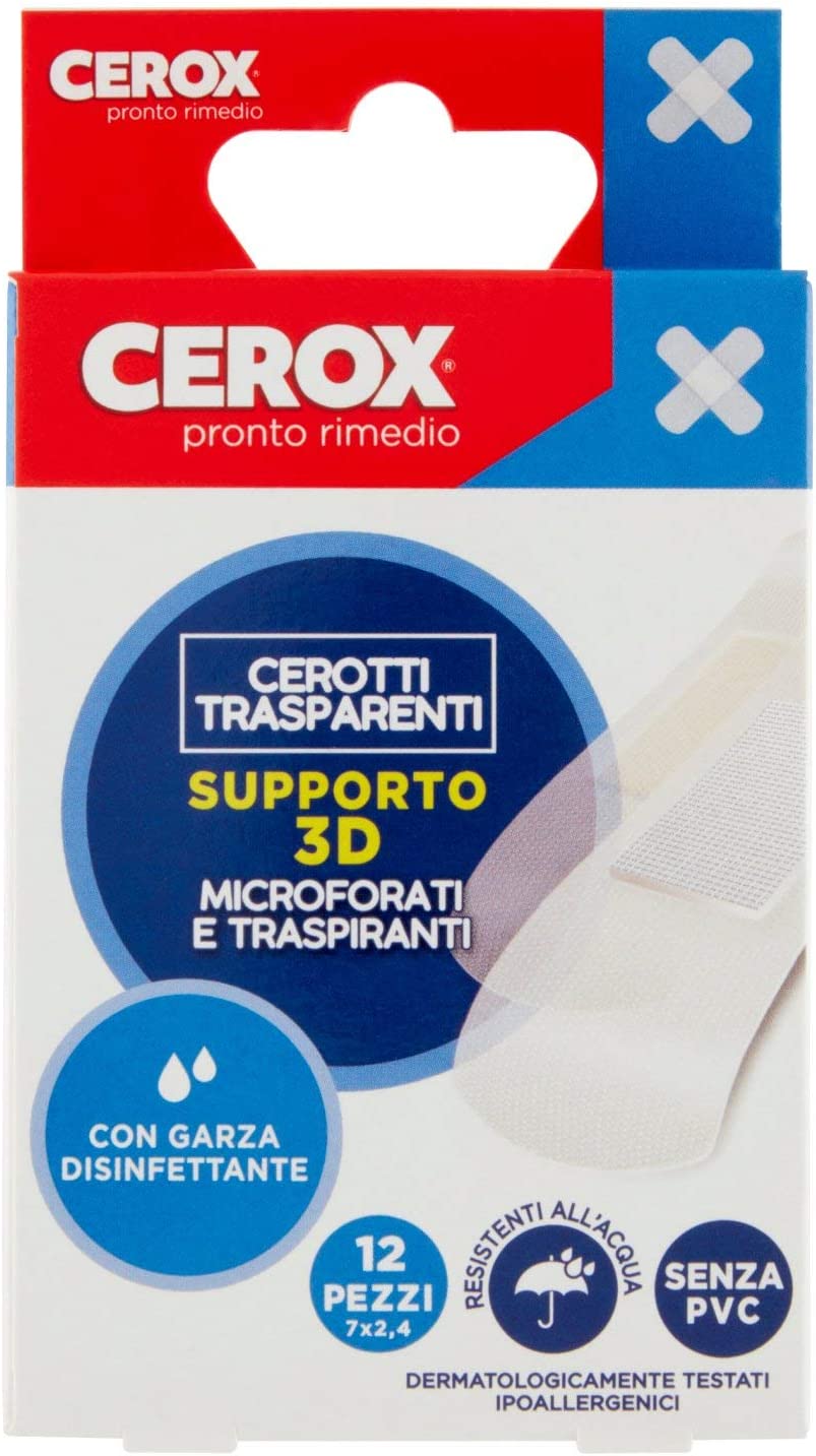 Image of Cerotti Grandi Plus 3D Trasparenti Grandi Cerox 12 Pezzi