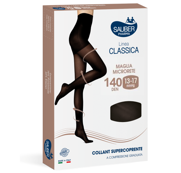 Image of Linea Classica 140D Collant Supercoprente Nero Tg.5 Sauber033