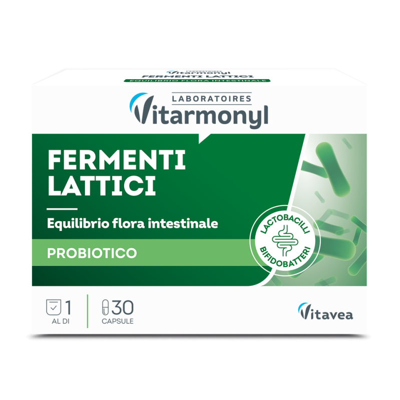 Vitarmonyl Fermenti Lattici Probiotici - Equilibrio Flora Intestinale - Equilibrio Flora Batterica - Pancia Piatta - 5 Ceppi Batterici - 30 capsule-image