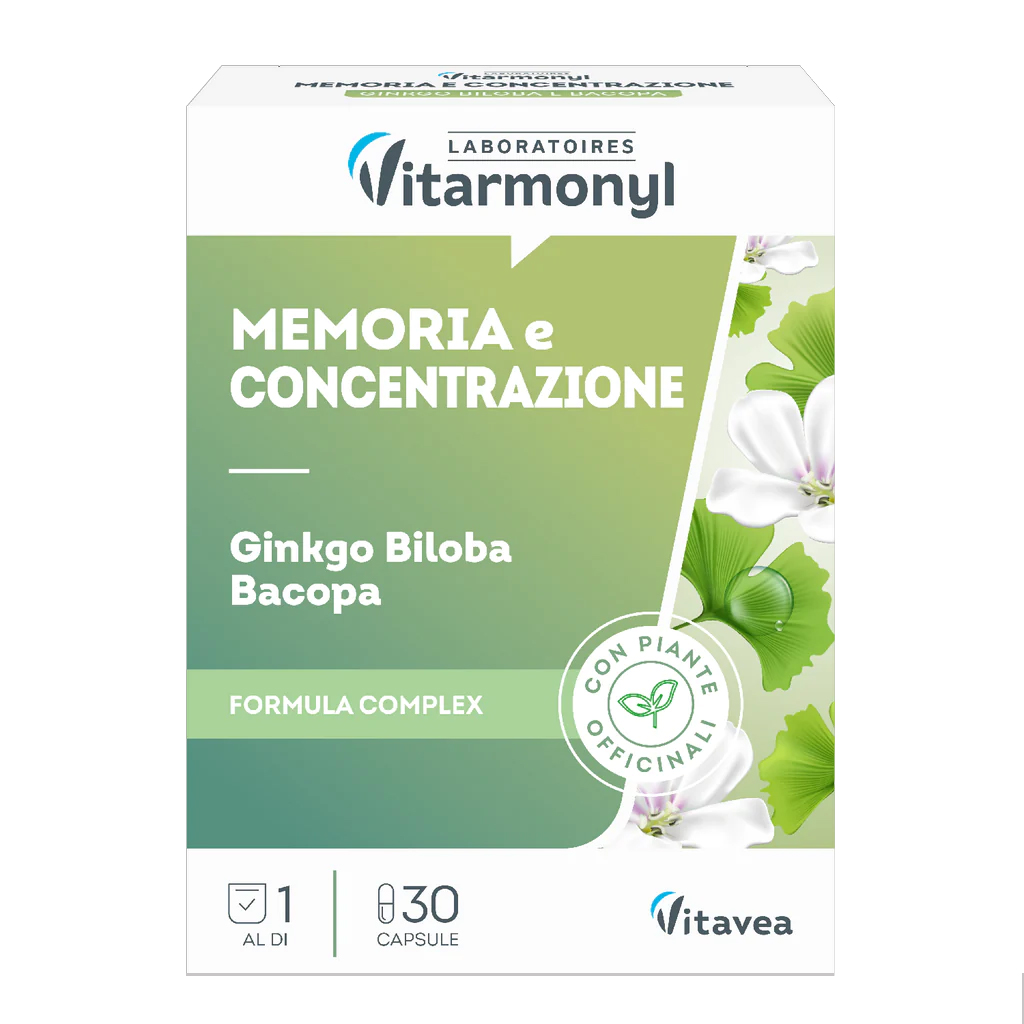 Image of Memoria Concentrazione Ginkgo Biloba Vitamonyl 30 Capsule