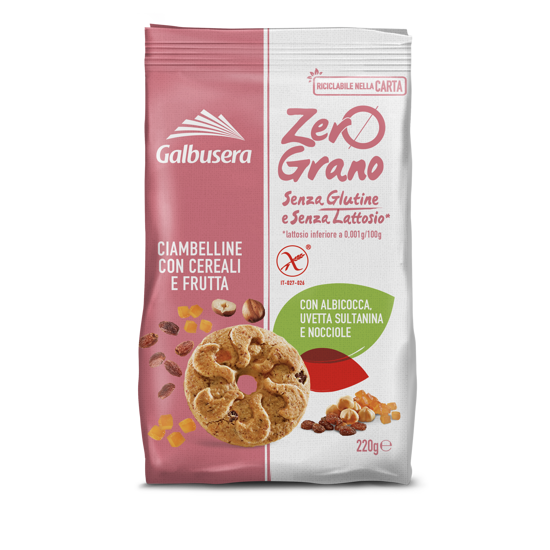 Image of ZeroGrano Ciambelline Con Cereali E Frutta Galbusera 220g