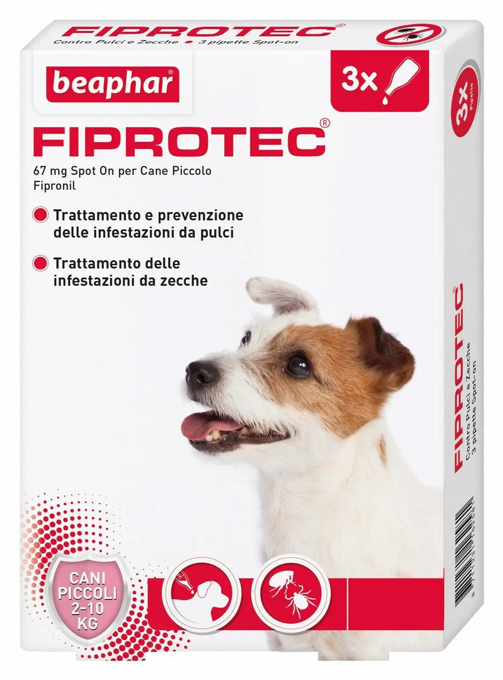 Image of Fiprotec Spot-On Cane - 5 - 10 Kg - 3 Pipette