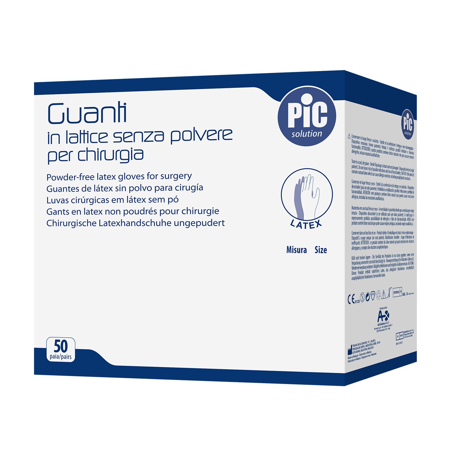 Image of Guanti Chirurgici Senza Polvere 8 Pic Solution 1 Paio033