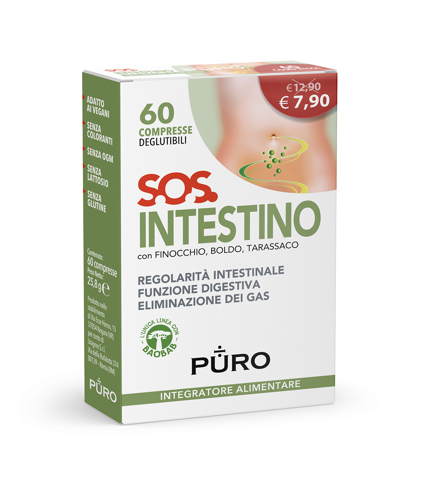 Image of S.O.S. Intestino Puro 60 Compresse Deglutibili