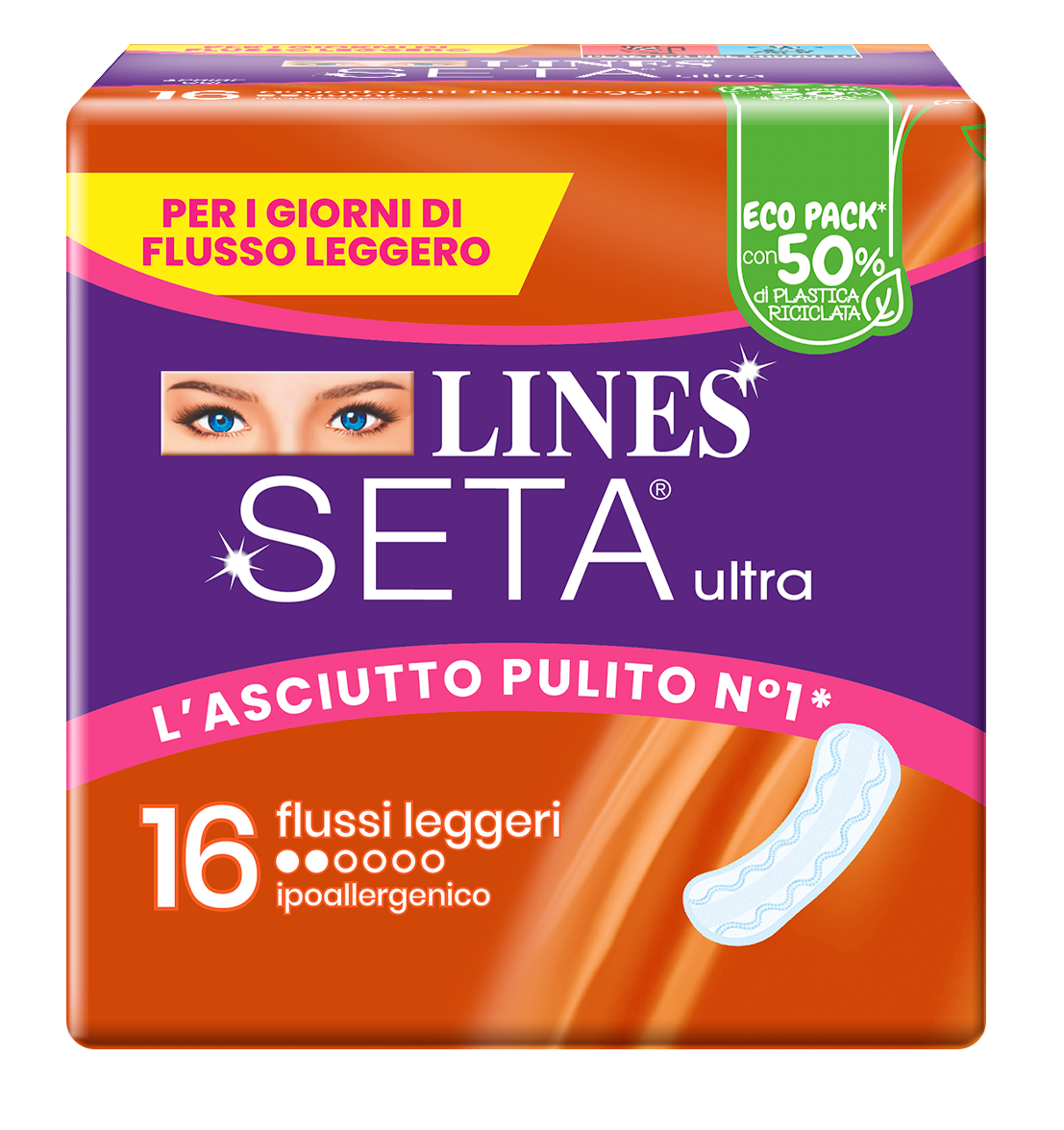 Image of Assorbente Lines Seta Ultra 16 Pezzi