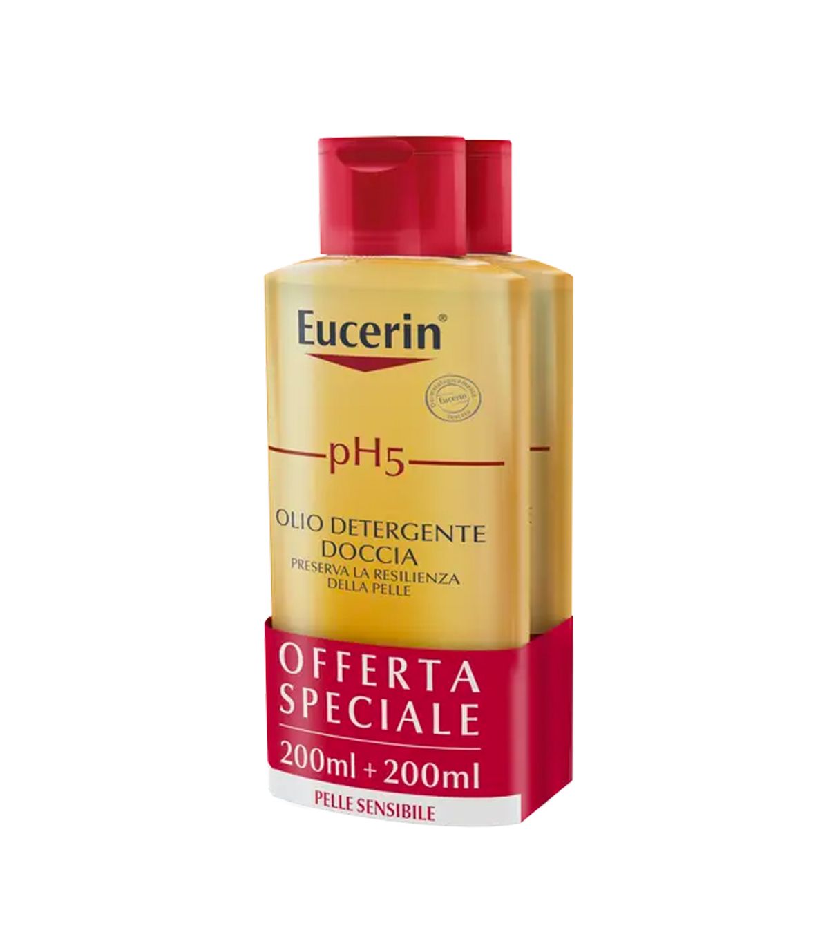 Image of Olio Detergente Doccia pH 5 Eucerin 2x200ml Bipack
