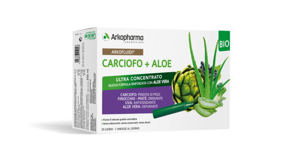 Image of ARKOFLUIDI(R) Carciofo + Aloe Vera BIO Arkopharma 20 Fiale033