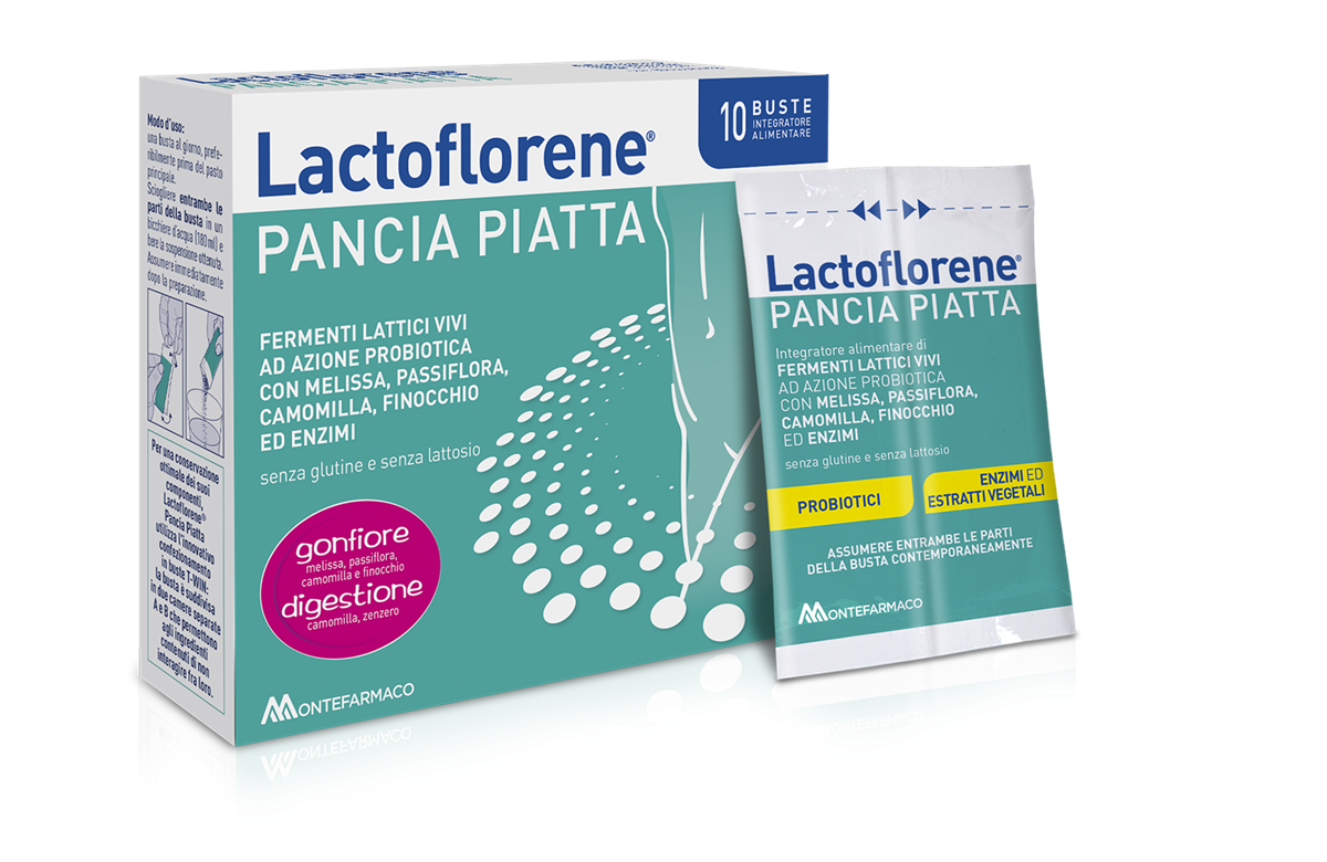 Image of Lactoflorene Pancia Piatta Montefarmaco OTC 10 Buste033