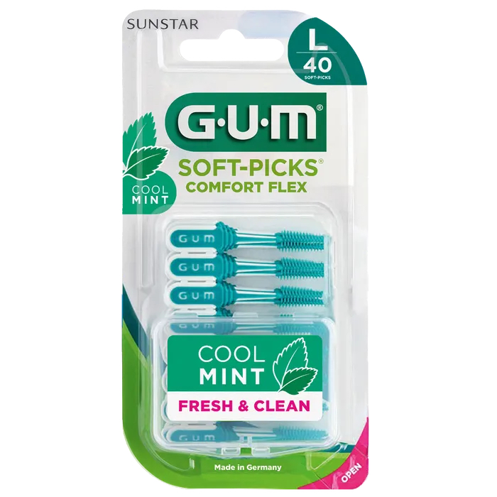 Image of GUM Soft Pick Comfort Flex L Cool Mint Sunstar 40 Pezzi033