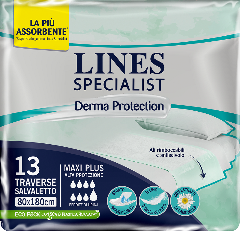 Image of Traversa Per Incontinenza Derma Protectin 80X180 Lines Specialist 13 Pezzi033