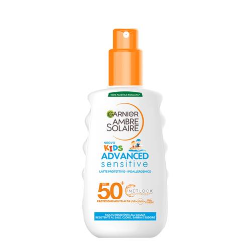 Image of Advanced Sensitive Kids SPF50+ Garnier Ambre Solaire Spray 200ml