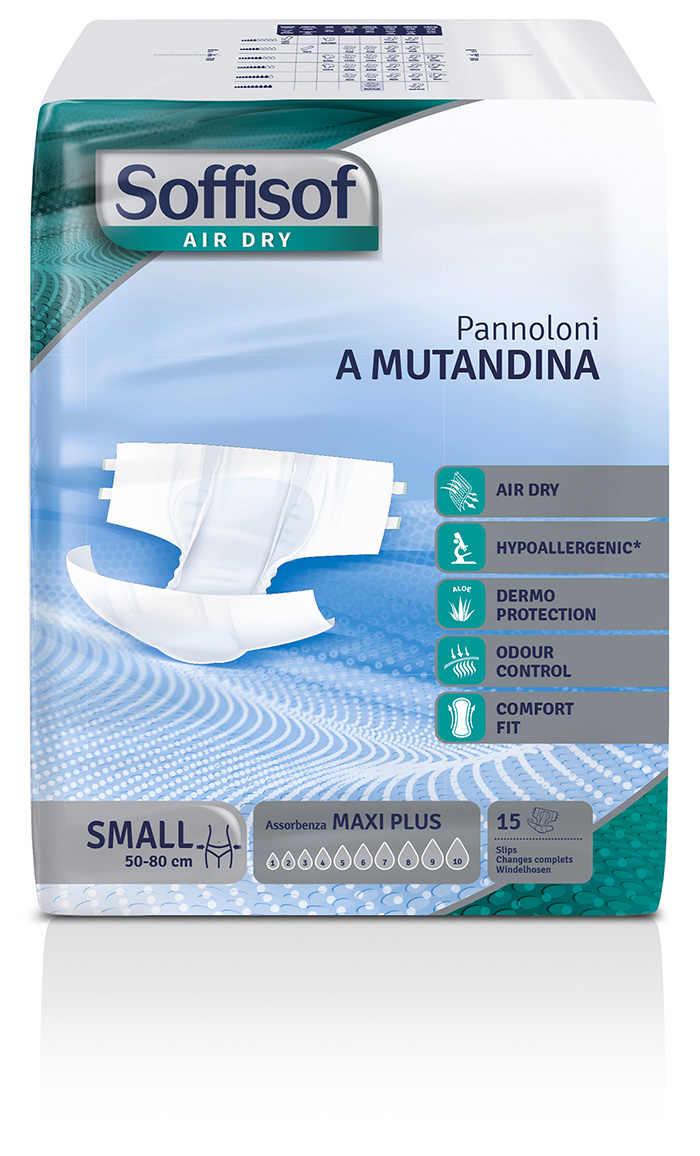 Image of Soffisof Air Dry Pannolone a Mutandina Maxi Plus S 15 Pezzi