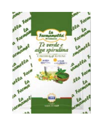 Image of Farmamella(R) Caramelle Al Te&#39; Verde/Alga Sella(R) 100g