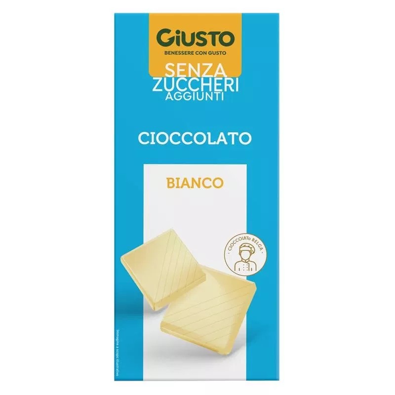 Image of Cioccolato Bianco Senza Zuccheri Aggiunti Giusto 85g