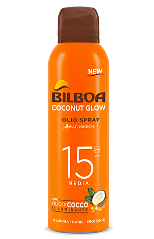 Coconut Glow Olio Spray Multiposizione Spf15 Bilboa 150ml