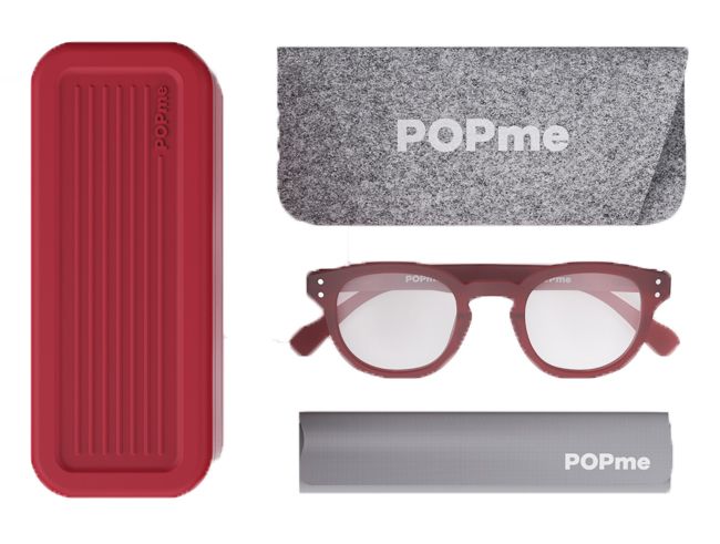 Image of Glasses Cherry rosso +3 Popme033