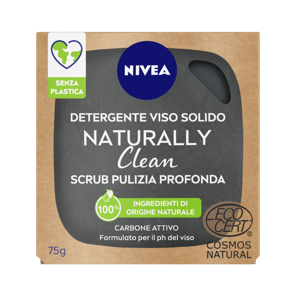 Image of Nivea Naturally Clean Scrub Solido Pulizia Viso Profonda 75g