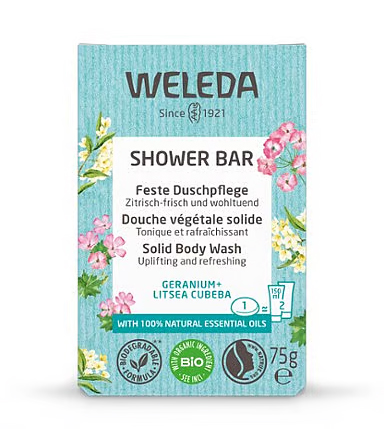 Image of Bagno Doccia Solido Geranio + Litsea Cubeba Weleda 75g033