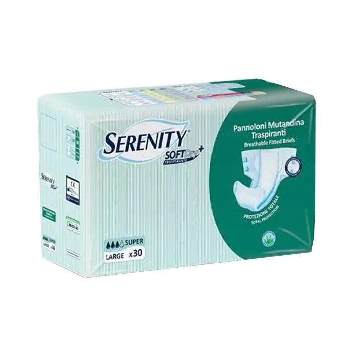 Serenity Soft Dry Pannolone Mutandina Super Tg.L 30 Pezzi