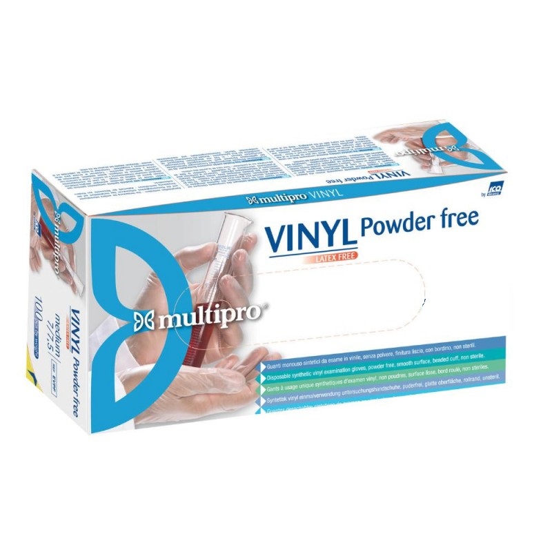 Image of Vinyl Stretch Guanti in Vinile Senza Polvere Tg.XL Multipro 100 Pezzi