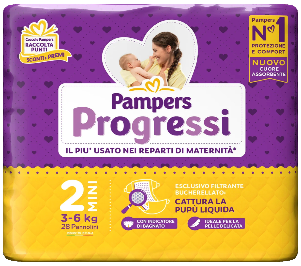 Image of Pampers Progressi Pannolino MINI 28 Pezzi