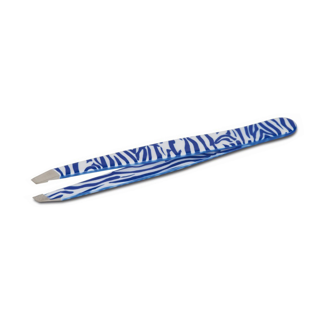 Pinzetta Zebra Blu Punta Obliqua TNS