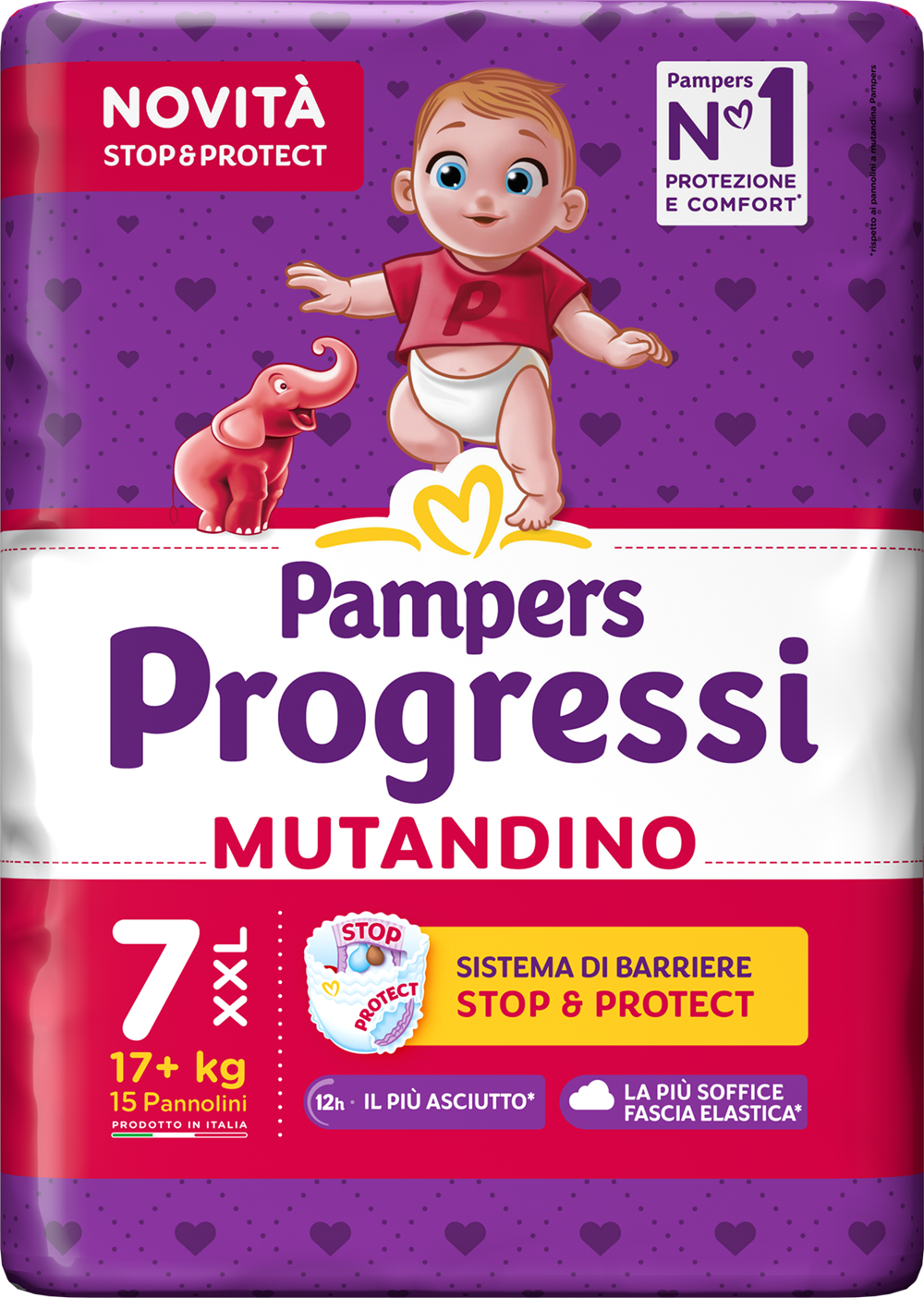 Image of Pampers Progressi Mutandino Tg.7 XXL 15 Pezzi033