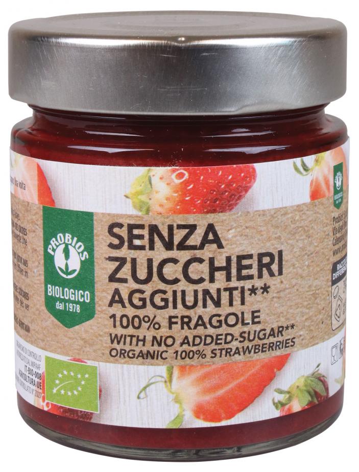Image of Senza Zuccheri Aggiunti 100% Fragole Probios 215g