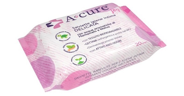 Image of A+Cure Igiene Intima Delicata ALA 20 Salviette