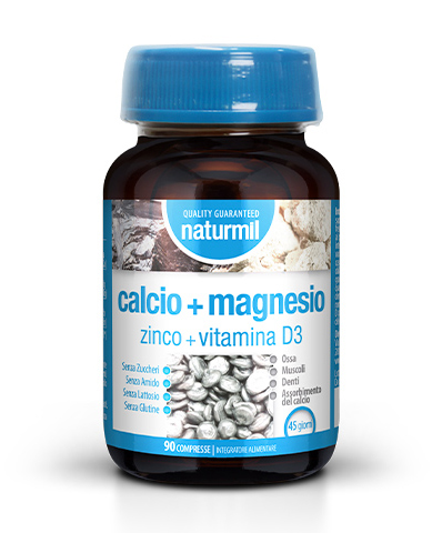 Image of Naturmil Calcio + Magnesio + Zinco + Vitamina D3 Dietmed 90 Compresse