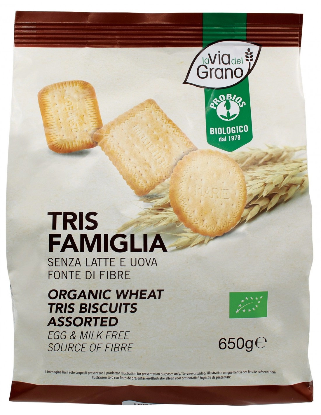 Image of Biscotti Tris Famiglia Probios 650g033