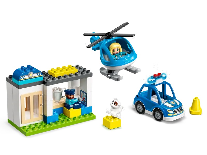 Image of Stazione di Polizia ed Elicottero LEGO