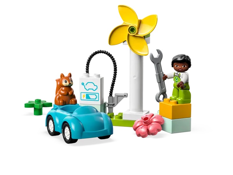 Image of Turbina Eolica e Auto Elettrica LEGO
