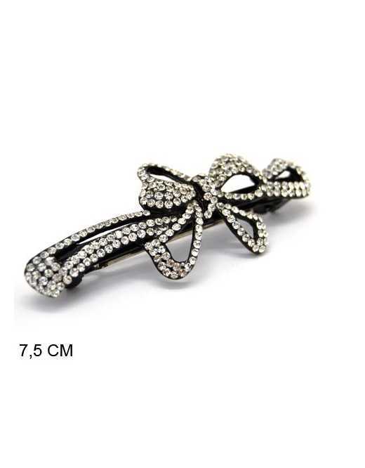 Image of Fermaglio Fiocco Strass 7,5cm Celeste 1 Pezzo033