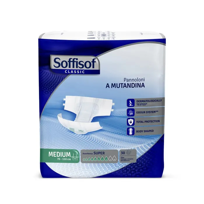 Image of Soffisof Classic Pannoloni A Mutandina Super M 30 Pezzi033