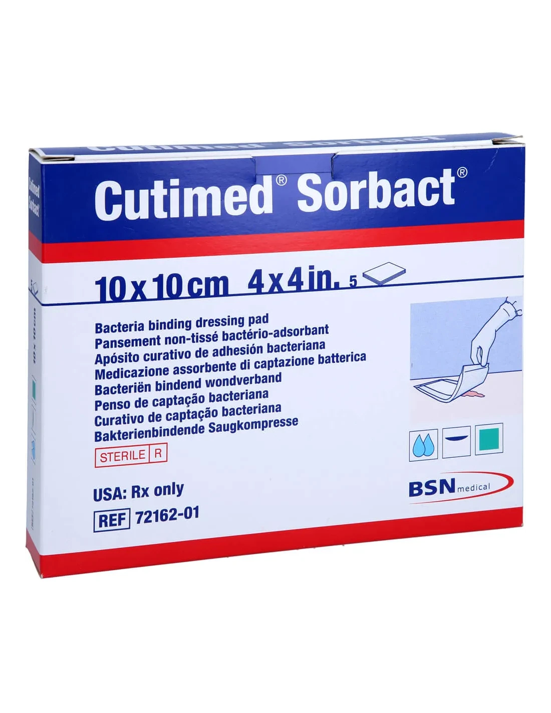 Image of Cutimed(R) Sorbact(R) Medicazione 10X10 BSN 5 Pezzi