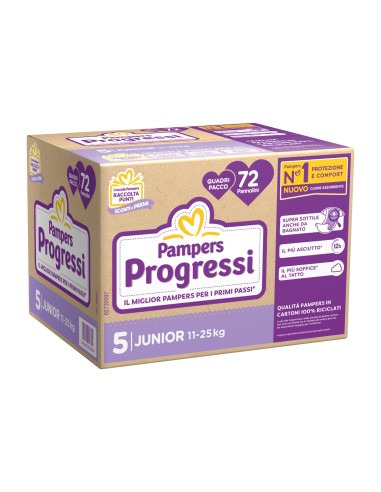 Image of Pannolini Tg.5 Junior Pampers Progressi Quadri Pack 72 Pezzi033