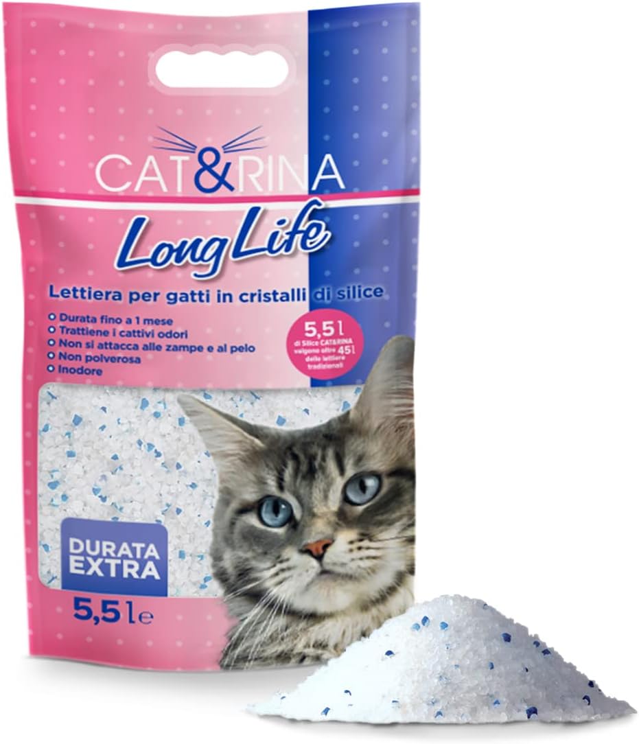 Image of LongLife Lettiera Per Gatti In Cristalli Di Silicio Cat&Rina 5,5lt