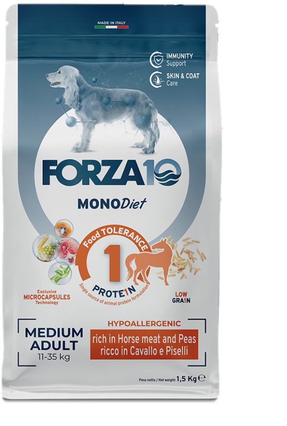 Image of MonoDiet Medium Adult Cavallo E Piselli Forza10 1,5kg033