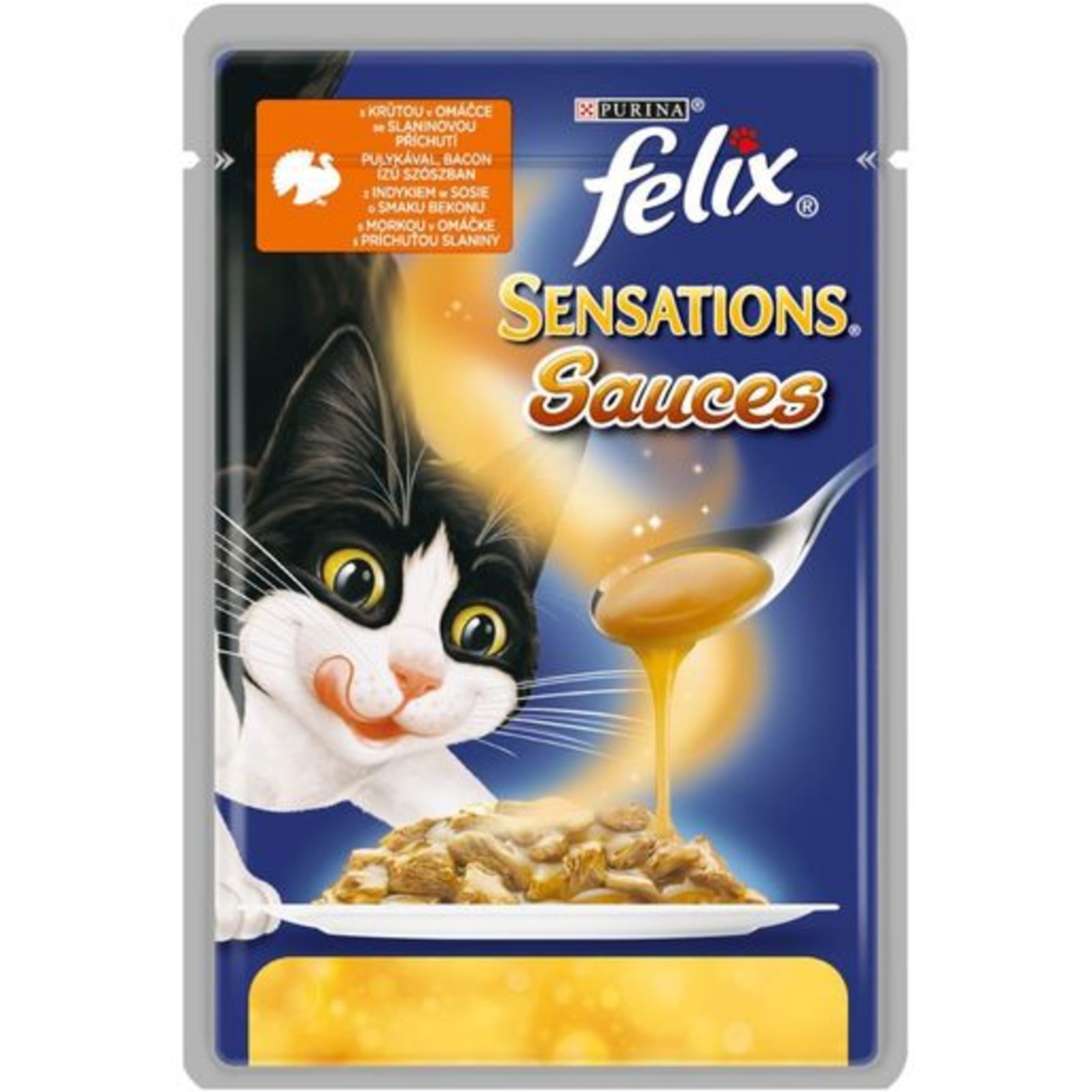 Image of Felix Sensations Tacchino Bacon Purina 100g033