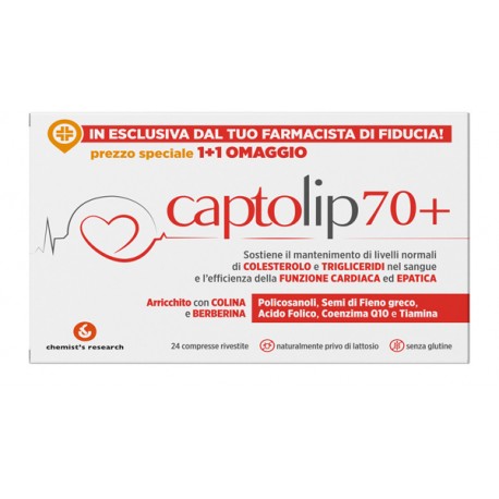 Image of Captolip 70+ CHEMIST&#39;S RESEARCH 24 Compresse033