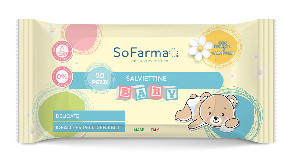 Image of Sofarmapiù Salviettine Camomilla Baby 20 Pezzi