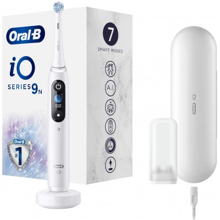 Image of Oral-B iO 9 Spazzolino Elettrico Bianco + 2 Ricambi033