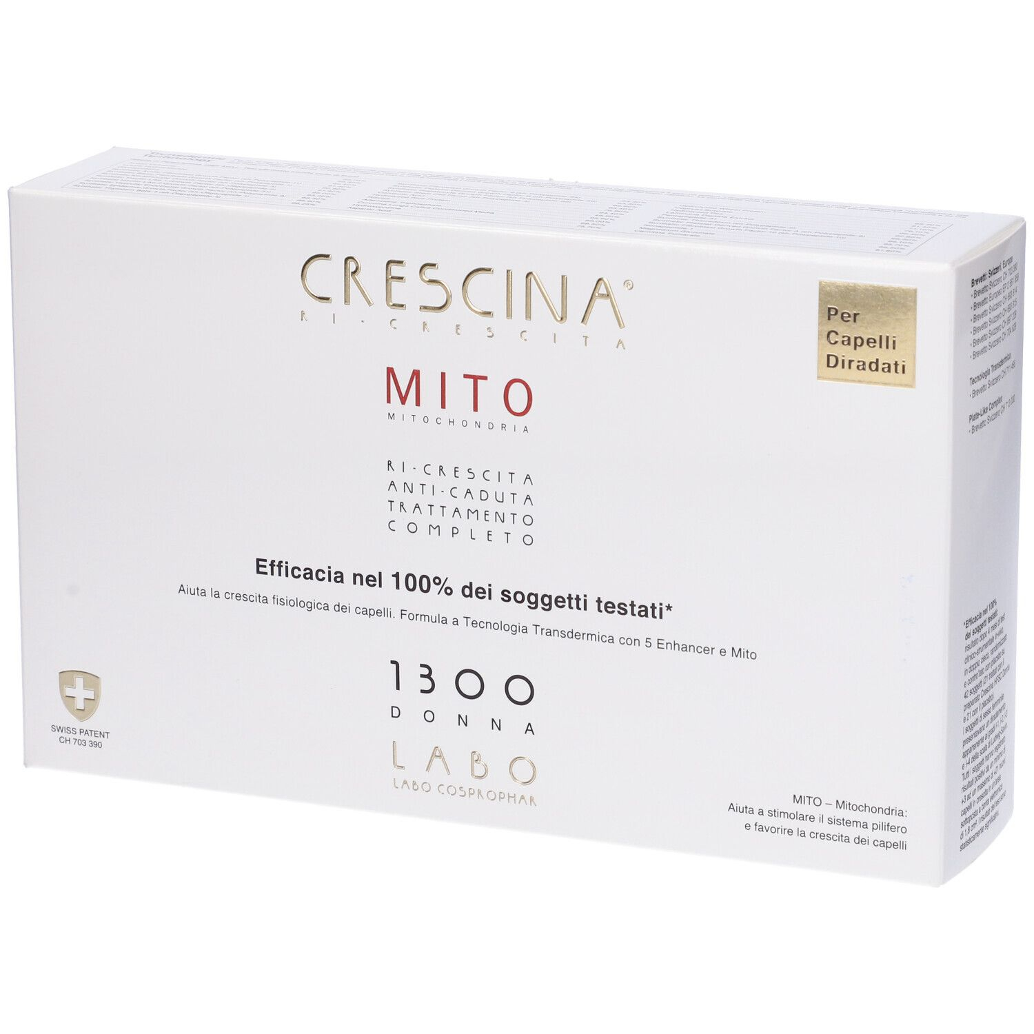 Image of Crescina Ri-Crescita Mito 1300 Donna Labo 10+10 Fiale033