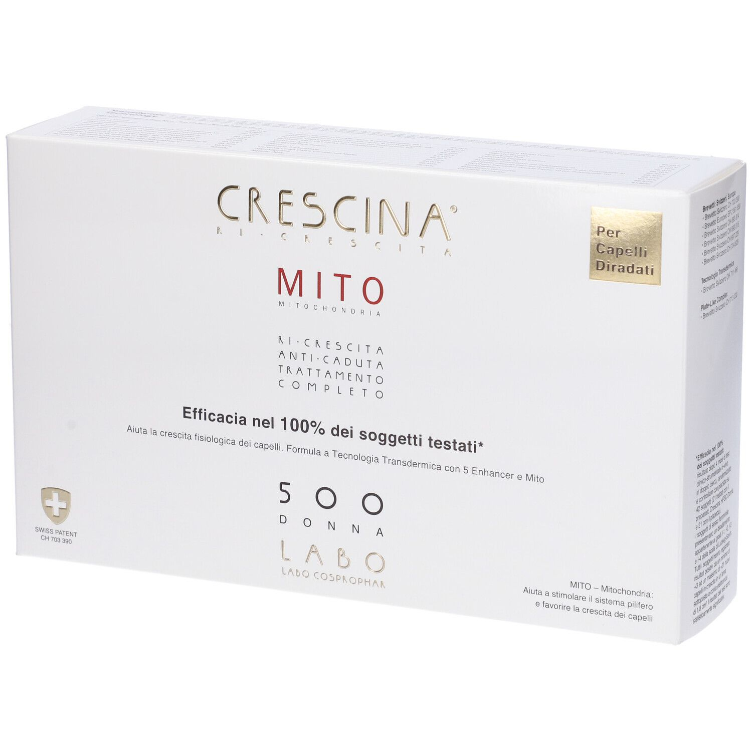 Image of Crescina Ri-Crescita Mito 500 Donna Labo 20 Fiale033